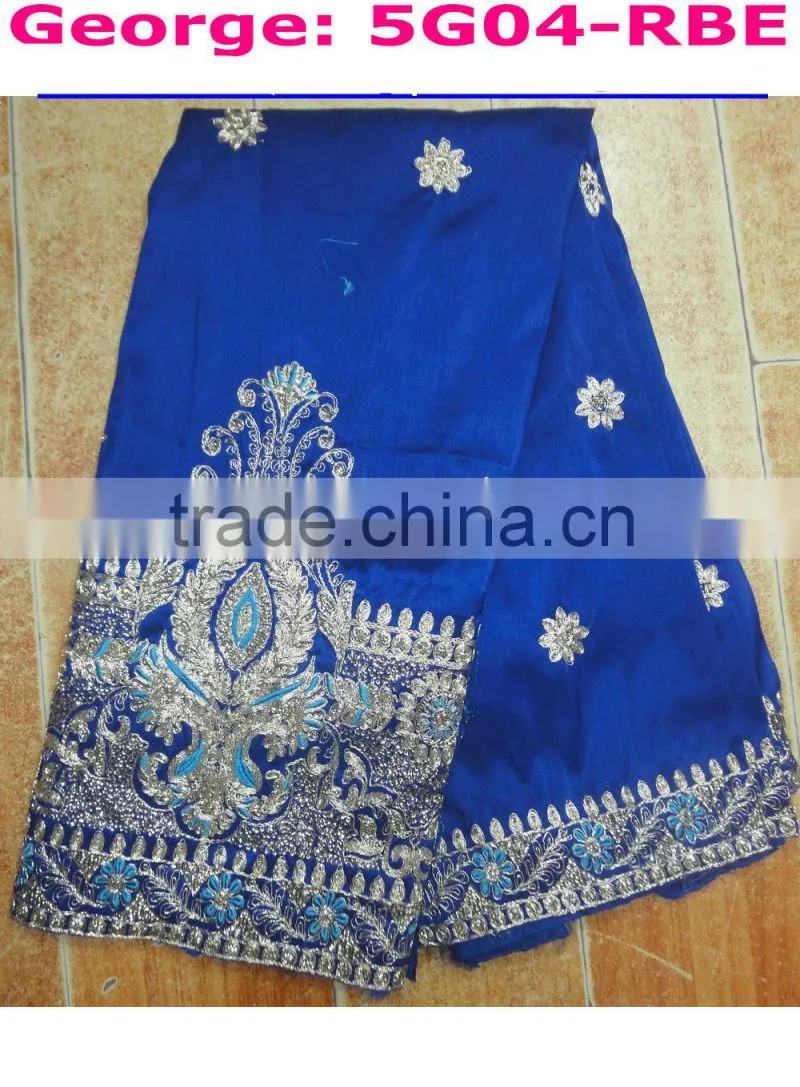 Top selling soft custom african raw silk george for women dresses