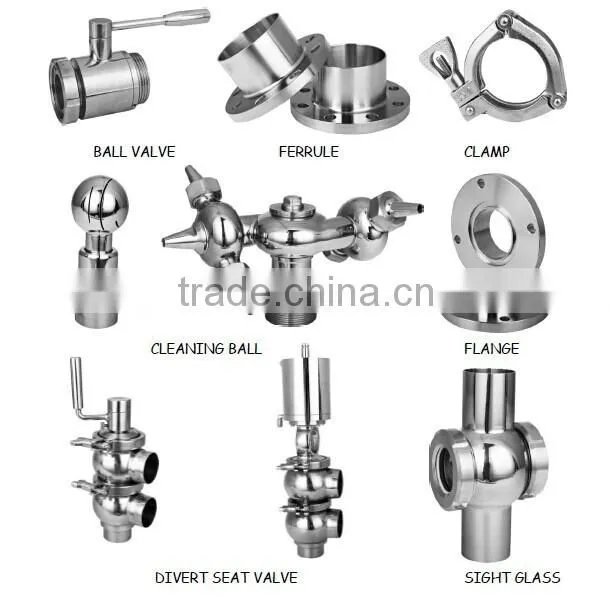 Stainless steel clamped pipe reducer 1" to 6" union welding male