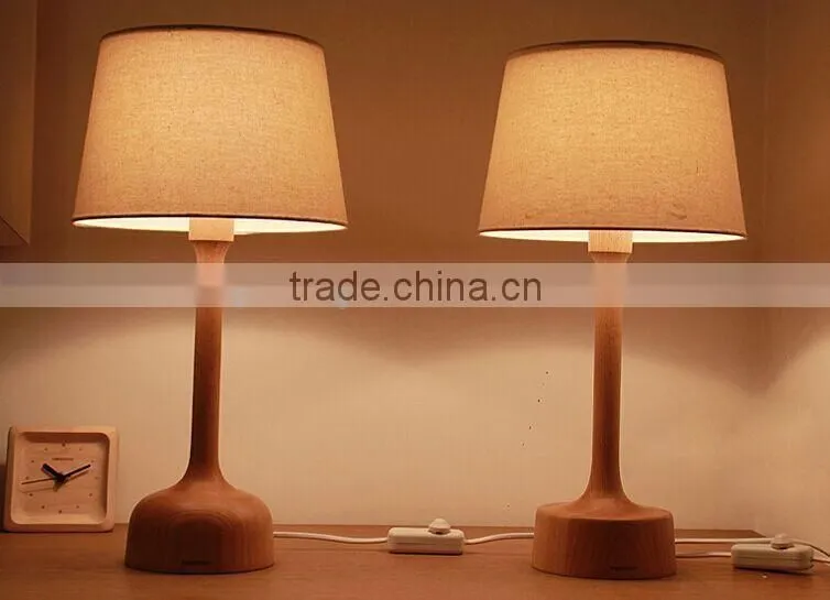 Teak Sweden Table lamp, wood table lamp, vintage wood base table lamp