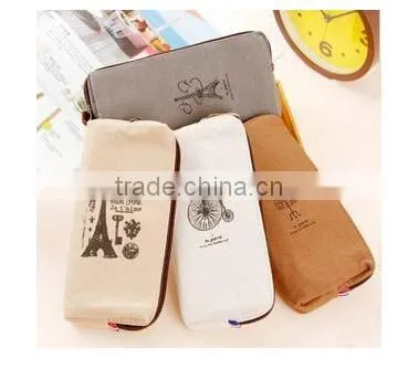 Paris Memories Pastorable Canvas Pen Pencil Stationery Pouch Bag Case