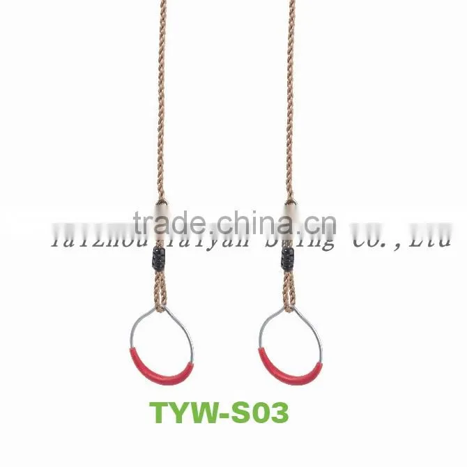 Metal Gymrings with Rope