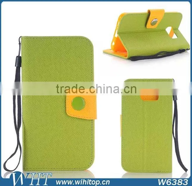 Fashion Korean Style Magnetic Flip Leather Case Stand Wallet Holster For Samsung Galaxy S6 G9200