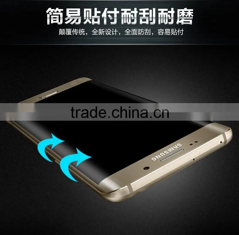 2016 Newest 3D Hot Curved Tempered Glass Screen Protector For Samsung Galaxy S6 Edge Plus Curved Tempered Glass