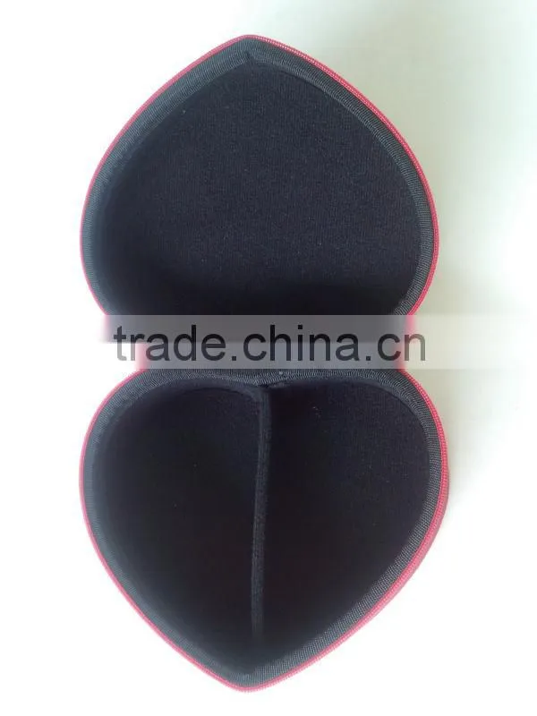 Heart shape customized EVA fabric jewelry storage case