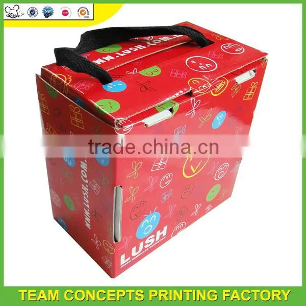 E flute packing falt paper box with handle