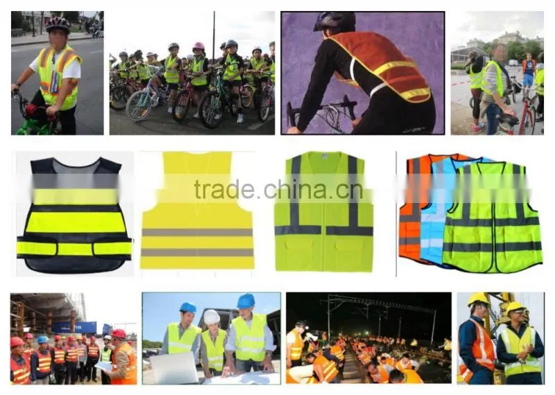 OEM high-Visibility orange yellow reflective safety fluorescent safety vest