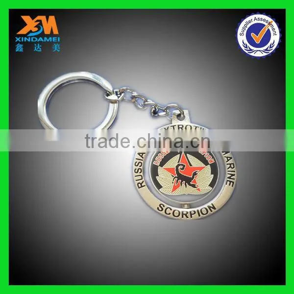 Customized logo fashion metal token holder keychain
