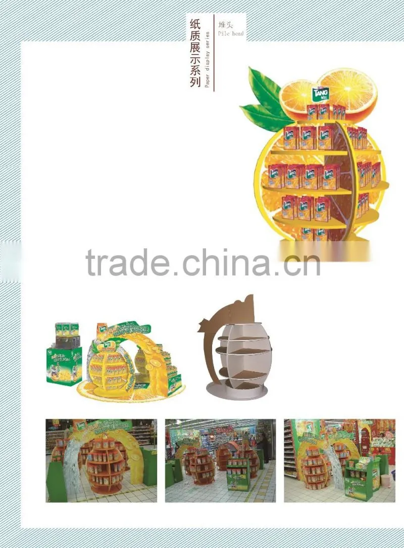 Promotion stacking display rack for supermarket