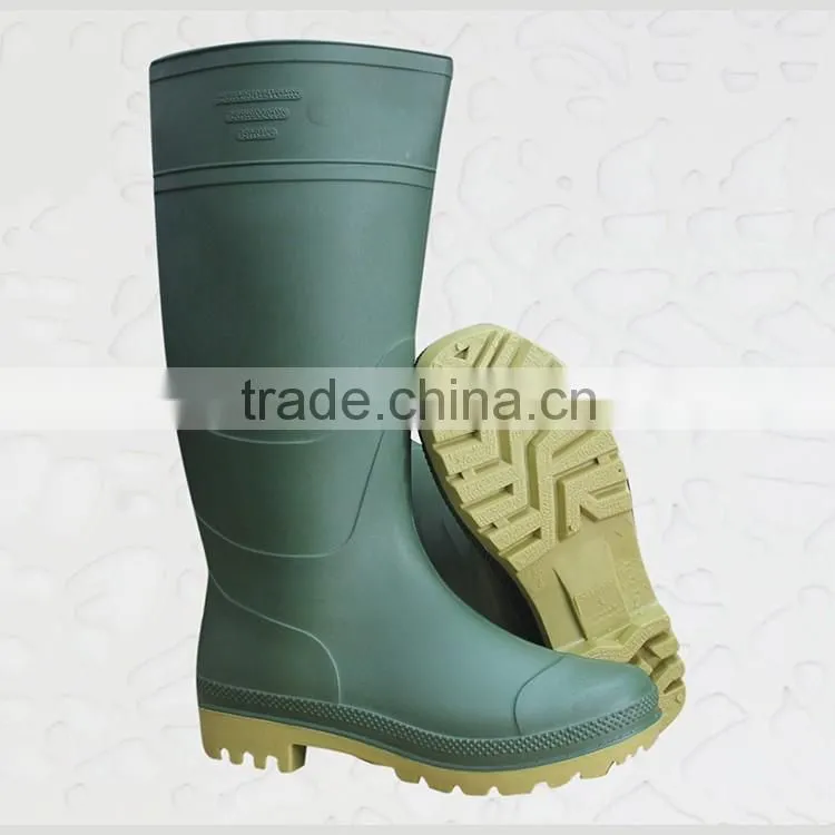 Multicolor PVC rain boots mature military rain boots price