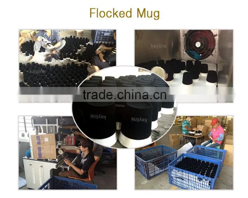 High quality flock coffee mugs in different colors