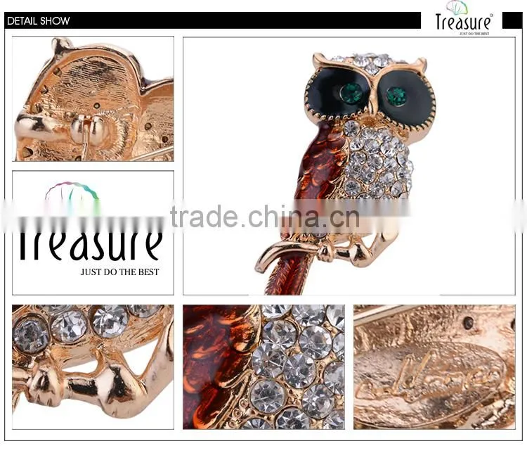 2015 new products New model with high quality artificial eagle brooch, rhinestone brooch wholesale body jewelry