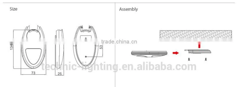 Battery operated IR sensor switch led surfaced-mounting light