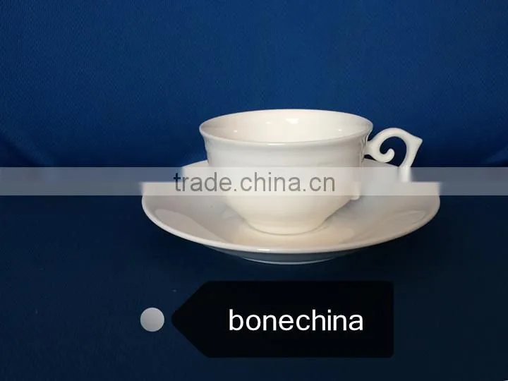 Eco-friendly 170cc Bone China coffee Cup&Saucer Set