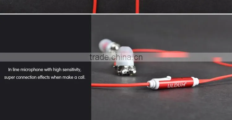 ULDUM IN EAR Owl diamond HeadPhones Earbuds & Mic 3.5mm Earphones - HEAVY BASS