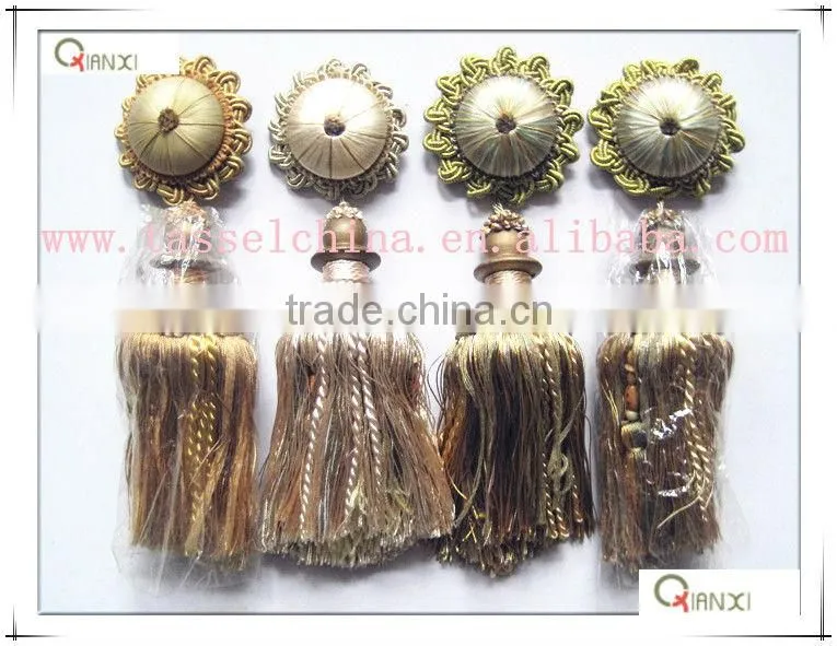 High quality decorative curtain tieback tassel clip/buckle, the new curtain accessory design
