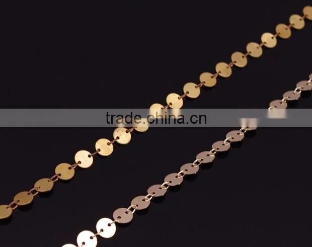 New Women Simple BOHO Style Gold Plated Shining Handcraft Metal Coins Charming Hair Jewelry Head Chain