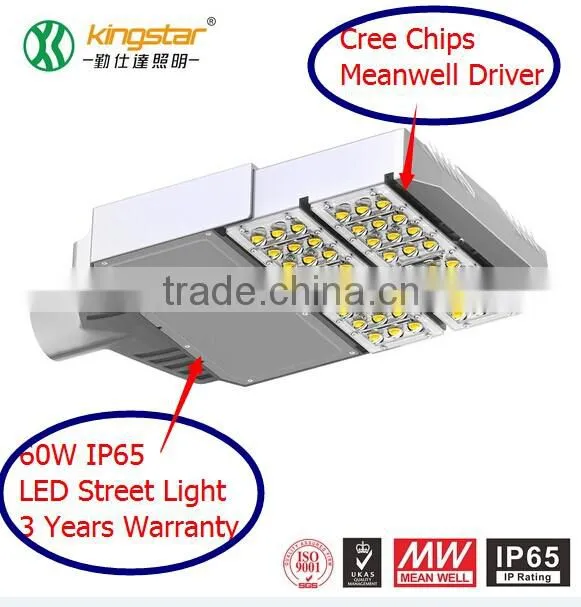 Meanwell power supply IP65 LED Street Lighting led Road Light LED Street Light 65W