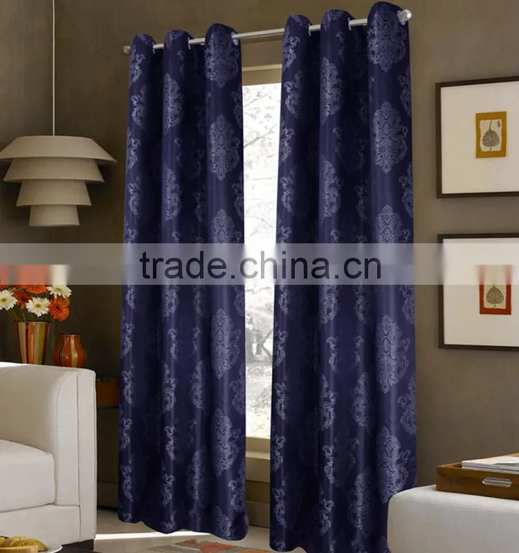 HLHT delivery on time colorful window jacquard curtain designs