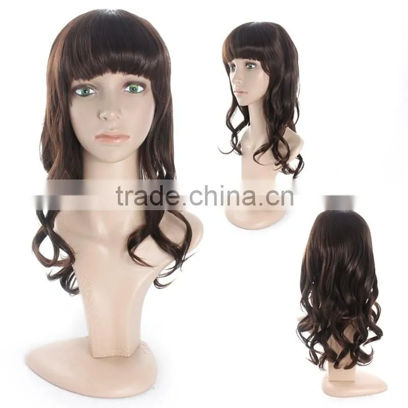 Long Wavy Hair Wigs Cheap Synthetic ombre two tone Cospaly Party Wigs