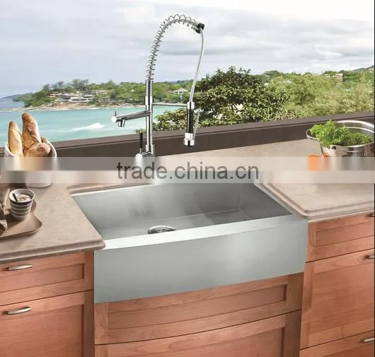 Jiangmen cUPC stainless steel undermount double bowl handmade kitchen sink