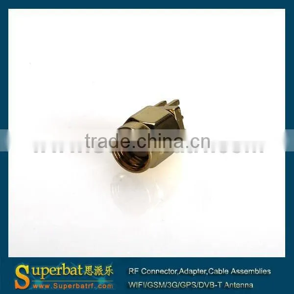 RP SMA male connector Plug End Launch vertical PCB Mount