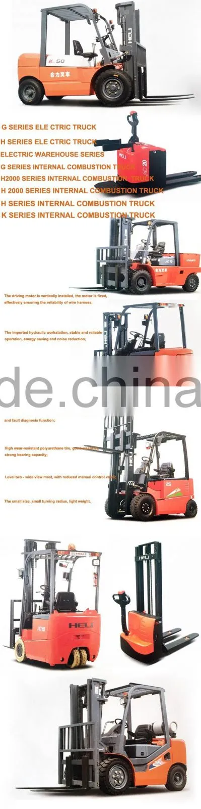 High quility of Configuration CJ1/CJ2,Model CPD15 four wheel AC electric forklift truck