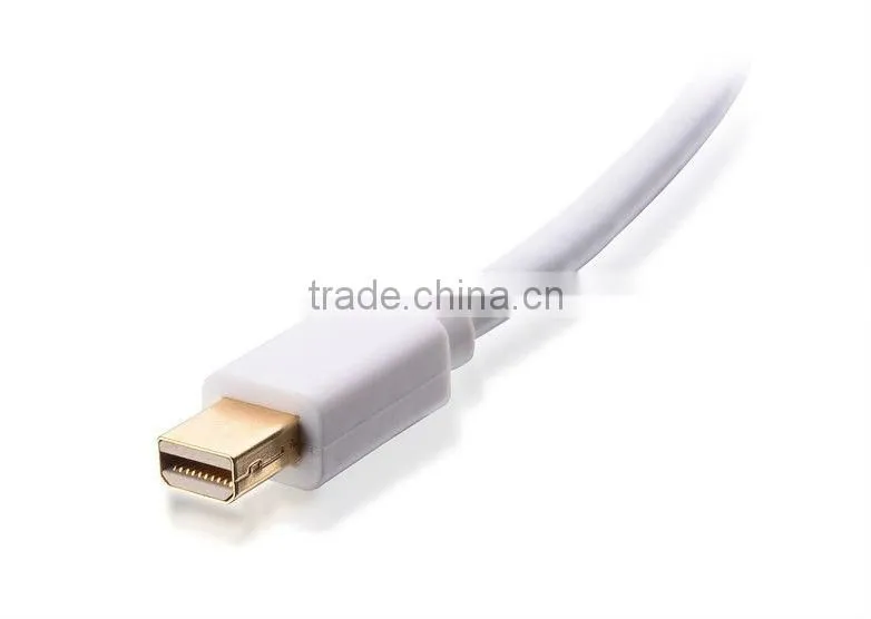 Mini DisplayPort Male to Male Cable in White 10 ft