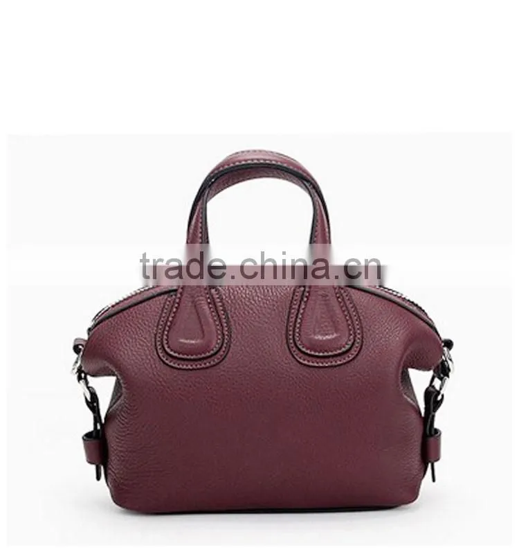purple color plain leather handbag charms wholesale