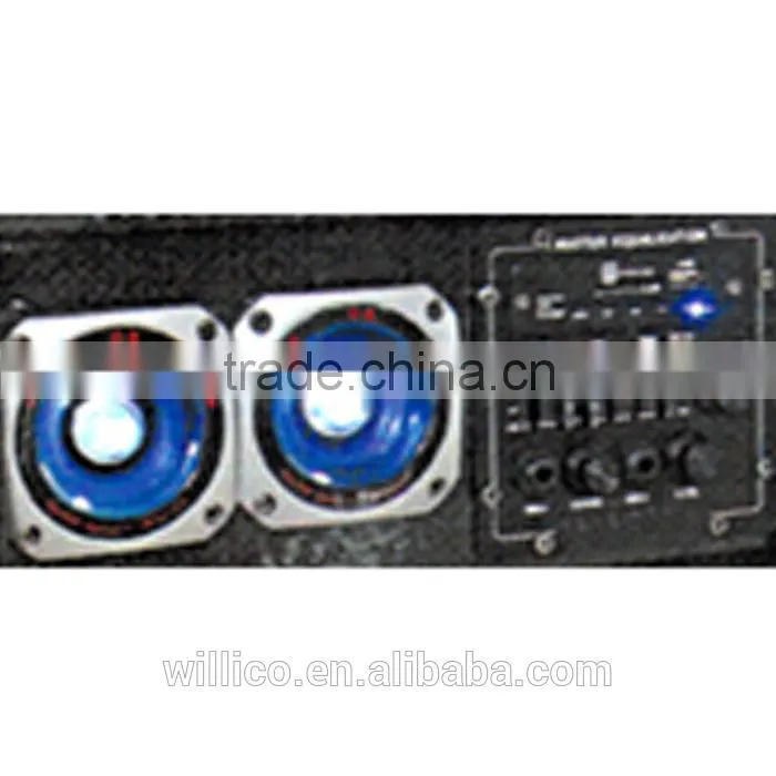 8 inch 2.0 active wood stereo usb fm remote control sd led light speaker