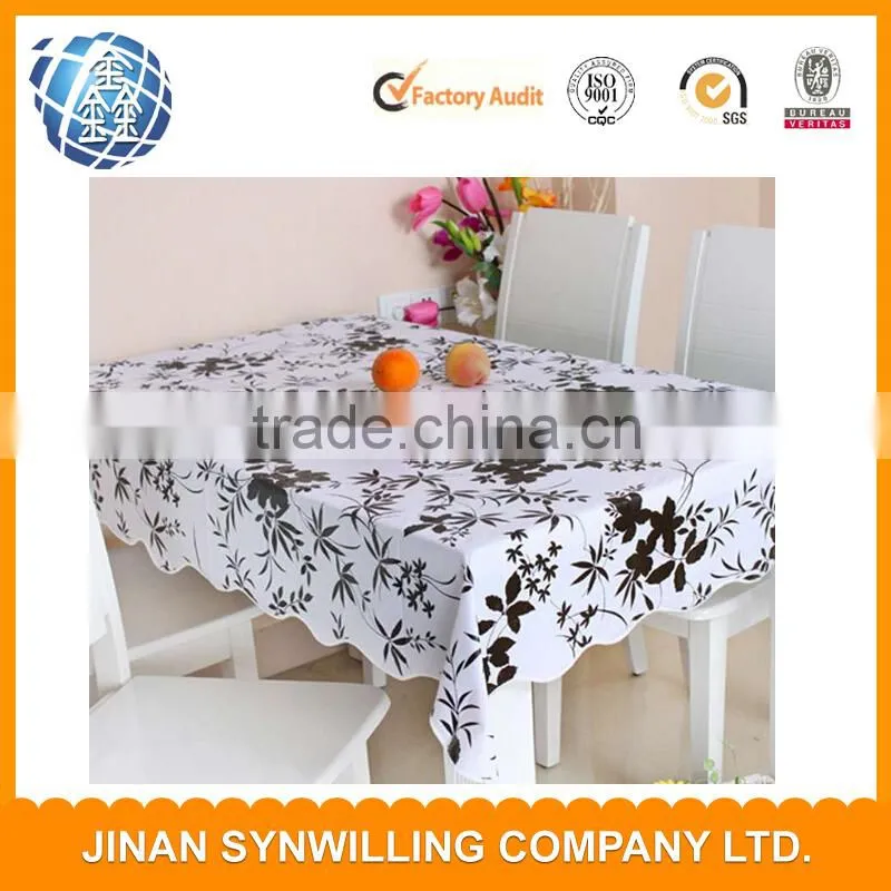 100% polyester printed design table cloth table cover
