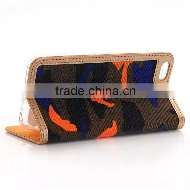 Wholesale price card slots stitching leopard leather cover for apple iphone 6 64GB