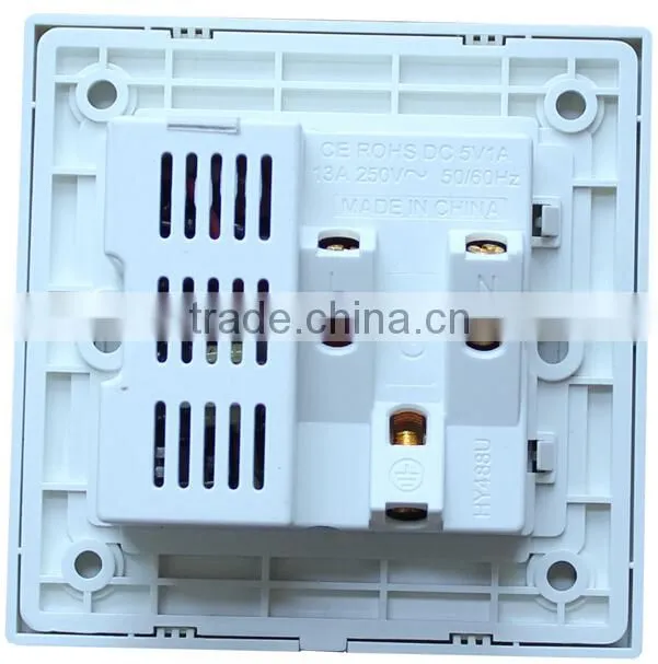 Factory price New design 250V 13A universal multifunction electric power europe micro dual usb wall socket with CE,ROHS