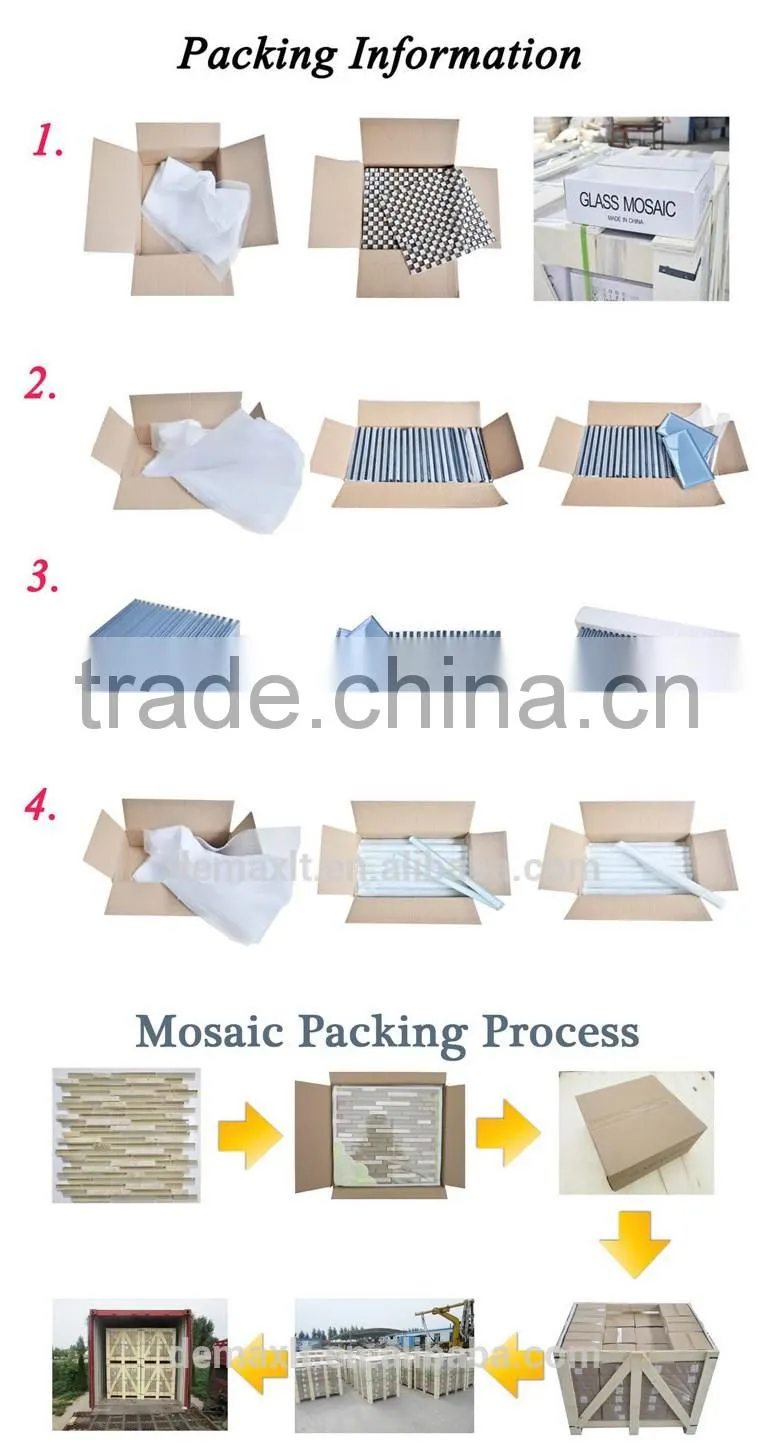 LLS06 Dezhou Demax Glass Stone Mix Wholesale Outdoor & Indoor Using Decoration Crystal Marble Glass Mosaic