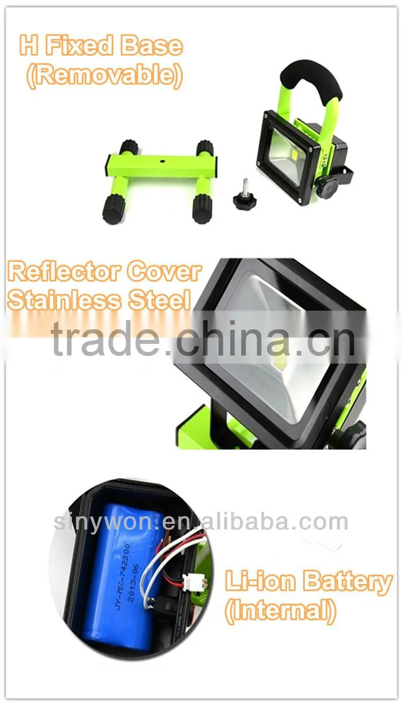 SINYWON 10W Output 8.4VDC 1A Battery Operated Light Led Floodlight