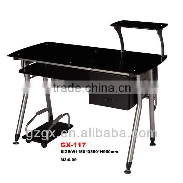 GX-307 Glass office table with screen