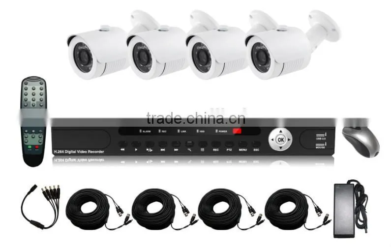 ACESEE 720P/960H High Definition 4CH AHD DVR Kit With Bullet Dome Camera