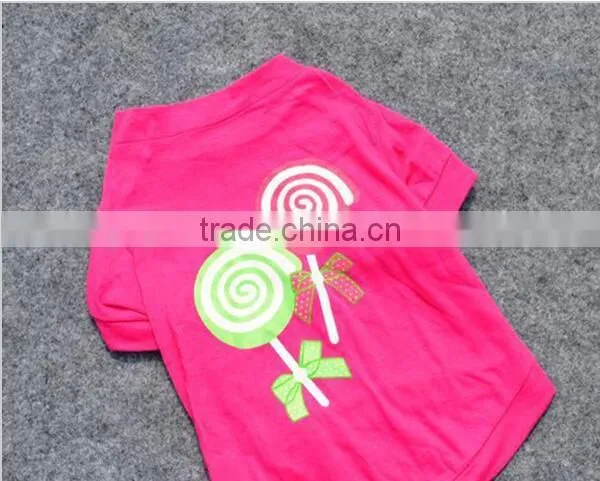2015 summer pet puppy small dog shirt cat pet print clothes export