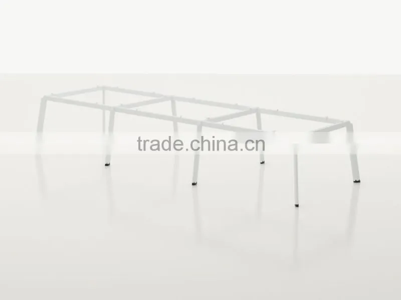 Modern style medium size conference table with metal legs