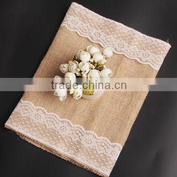 Lace decorative burlap ribbon