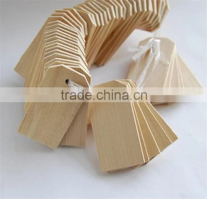 Custom unfinished solid wooden luggage tag