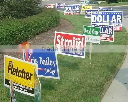 corrugated pp lawn sign with 3C printing.