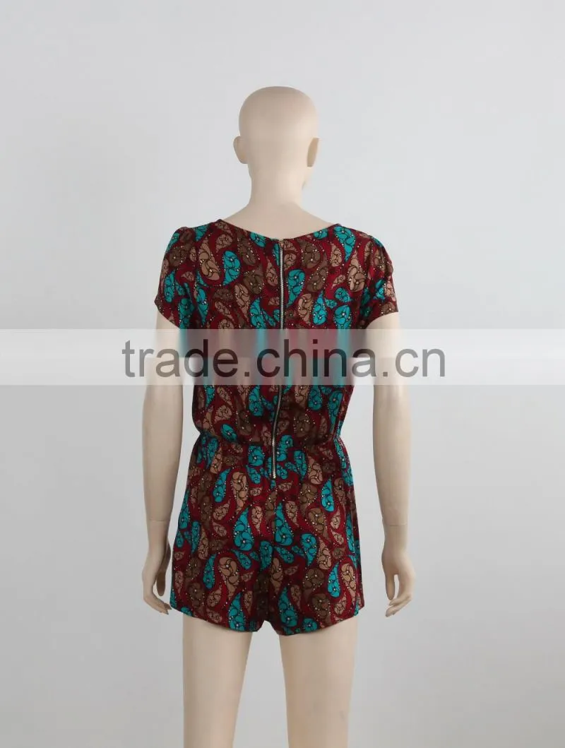 OEM custom made jumpsuit summer one piece jumpsuit for adult cheap price in Guangzhou