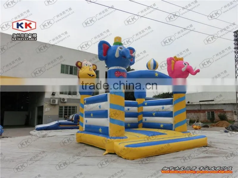 army green inflatable Bouncy moonwalk house