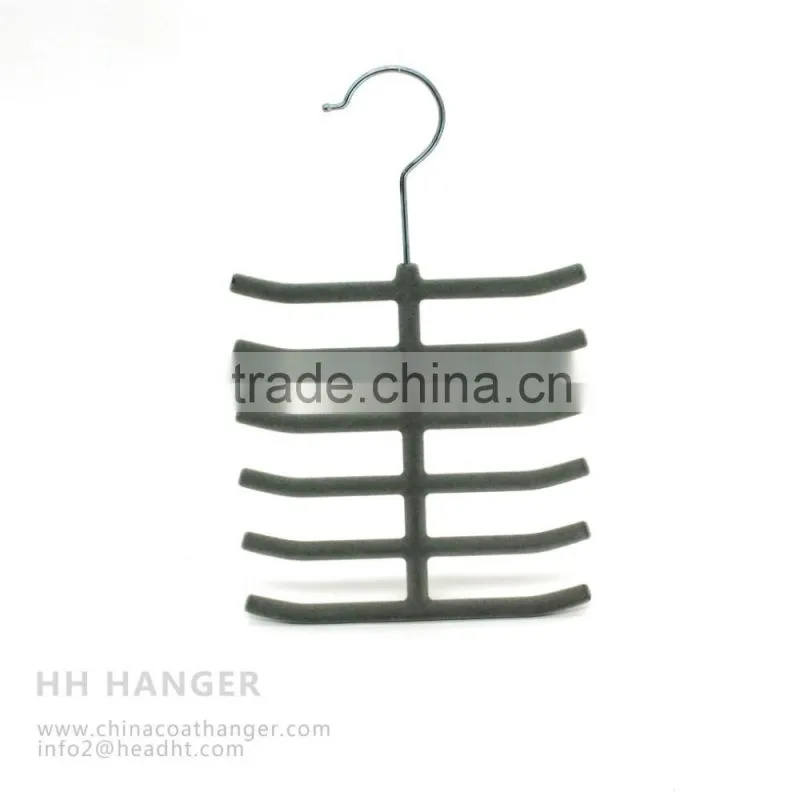 Velvet flocked jewelry hanger tie hange