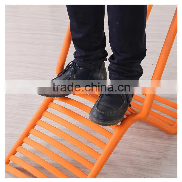 Simple stackable red plastic chair