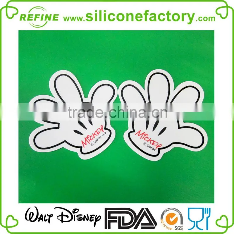2015 fashion non-slip palmate shaped silicone cup coaster