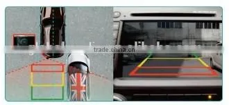 germid high brightness double screen rearview mirror with lcd monitor with rca input ,rear view wireless camera