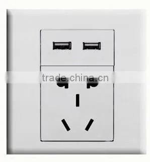 Dual AC 100V-250V AU wall Socket 2 USB Port DC 5V 2.1A Mains Power Wall Outlet