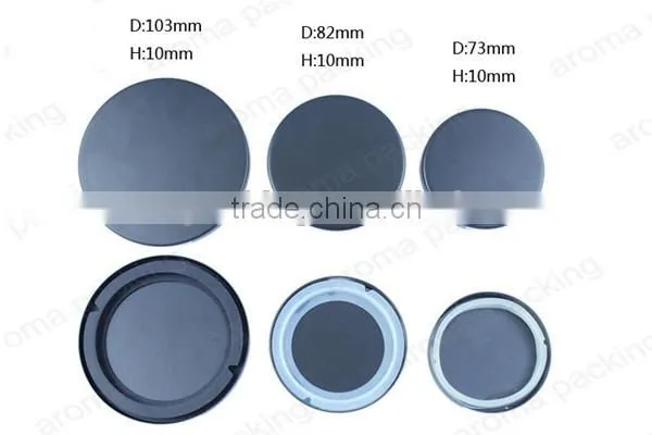 Electroplating Flat Metal Lids For Candles Jars, Black Metal Candle Lids