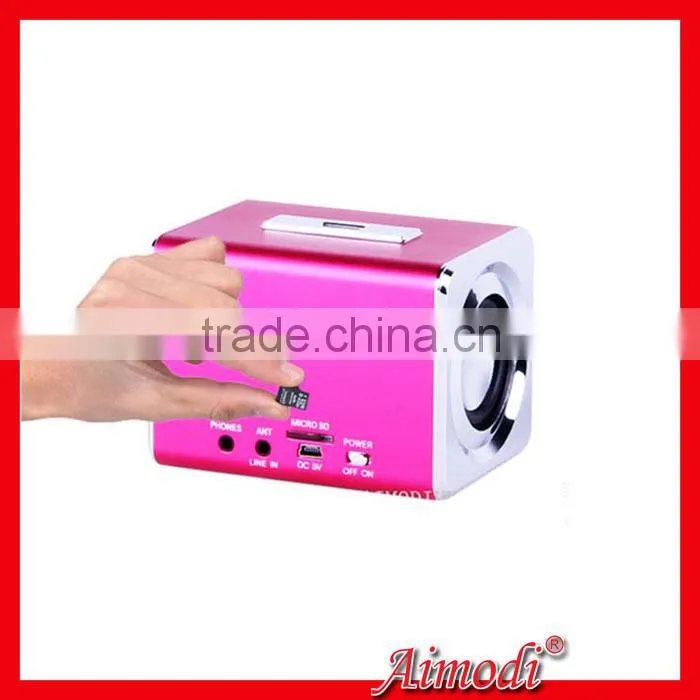 full metal remote control speaker, mini portable digital speaker with line in function